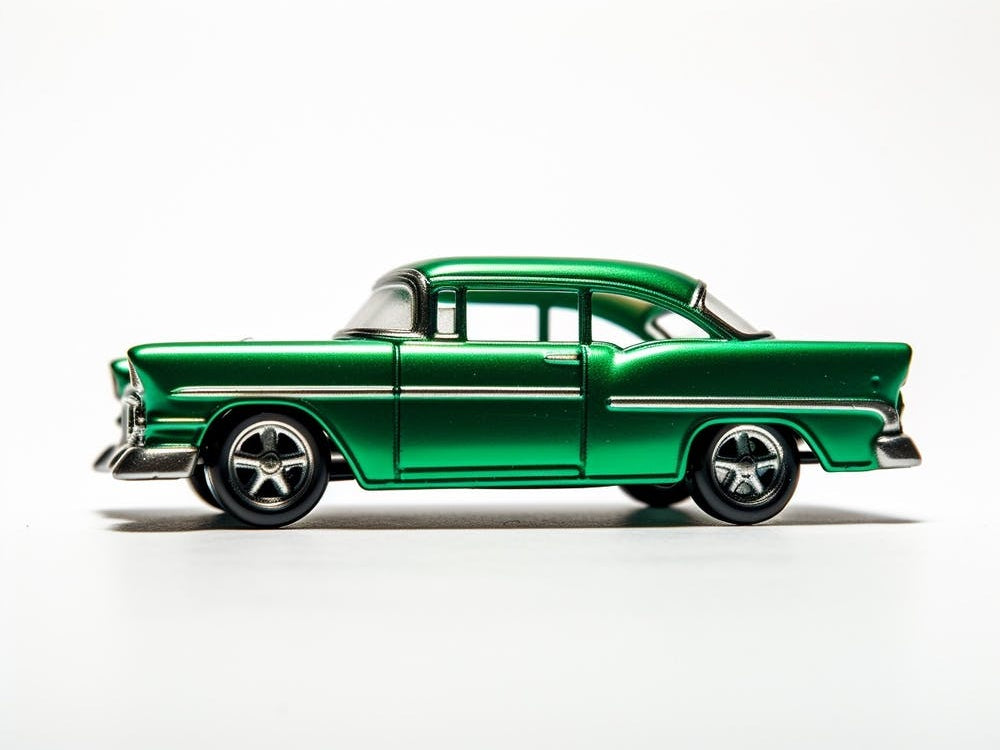 Toy Car 55 Chevy Bel Air Gasser Green