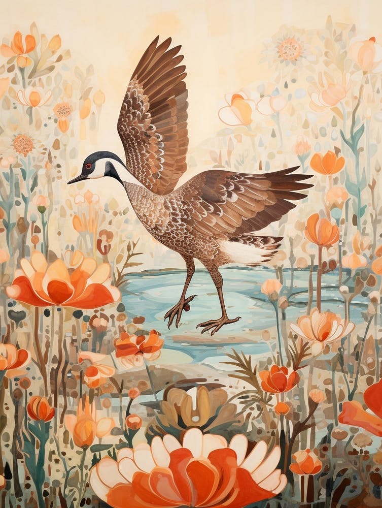 Grebe 3 Detailed Bird Painting