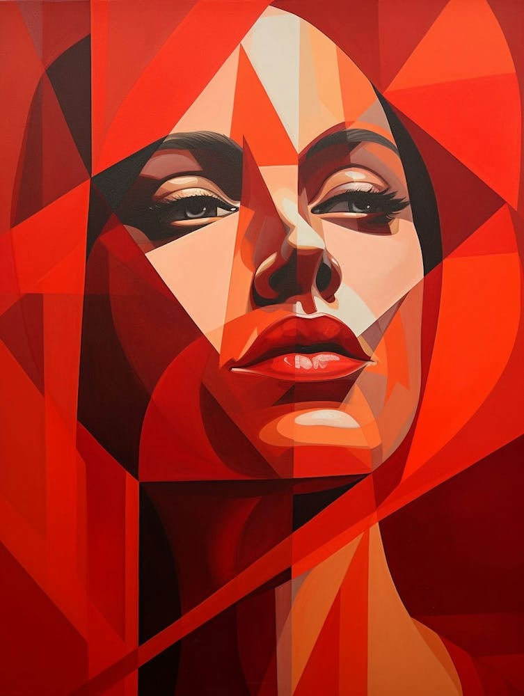 Abstract Geometric Lady Portrait 8