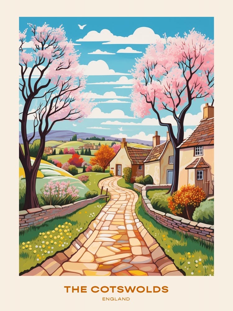 The Cotswolds England 3 Hike Poster