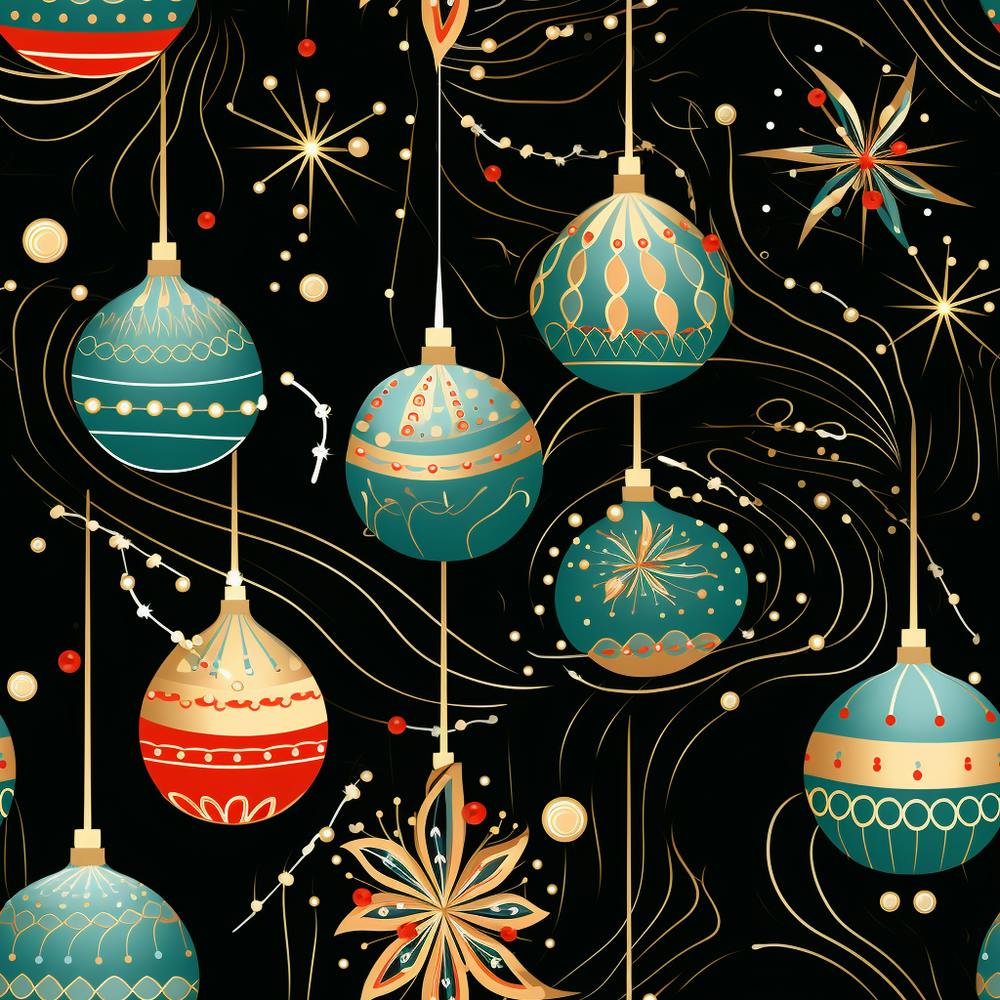 Christmas Ornaments Seamless Pattern