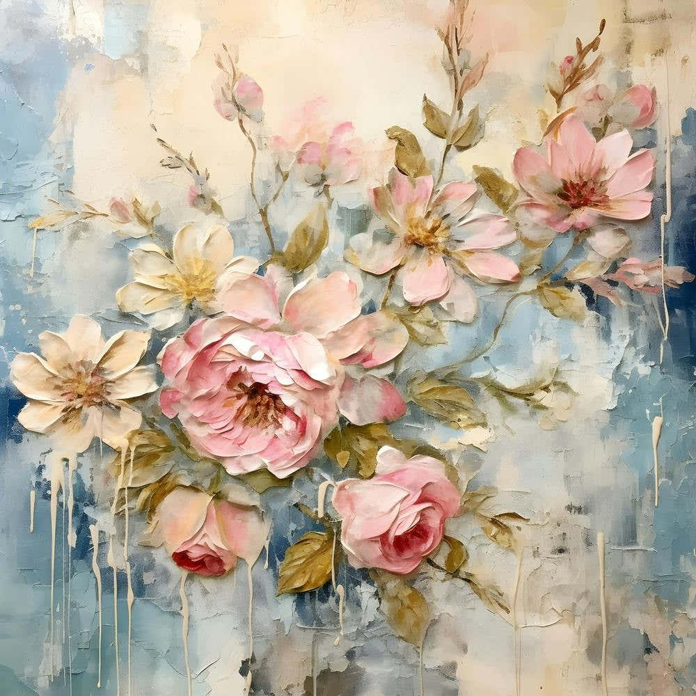 Vintage Pastel Flowers 17