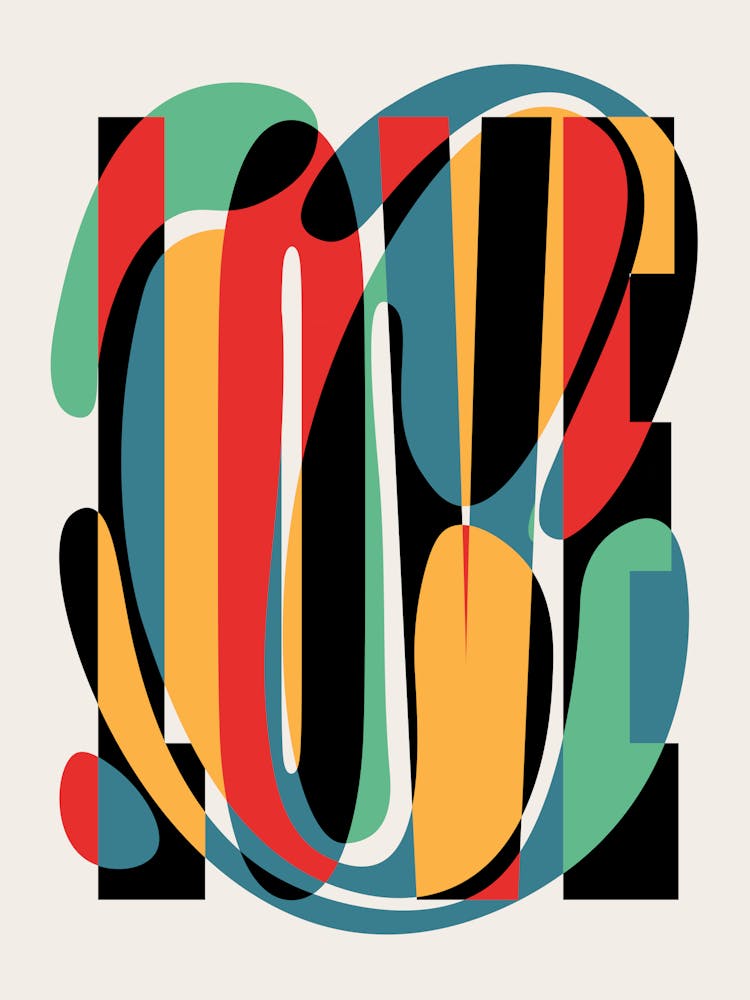 Love Abstract Art Minimalist Design