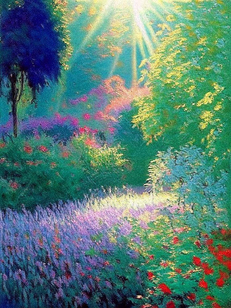 Chanticleer Garden, 1, Usa Classic Monet Style Painting