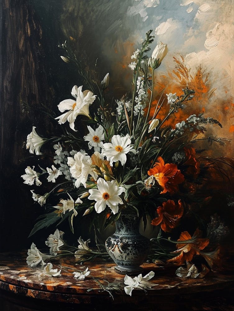 Baroque Floral Still Life Lisianthus 3
