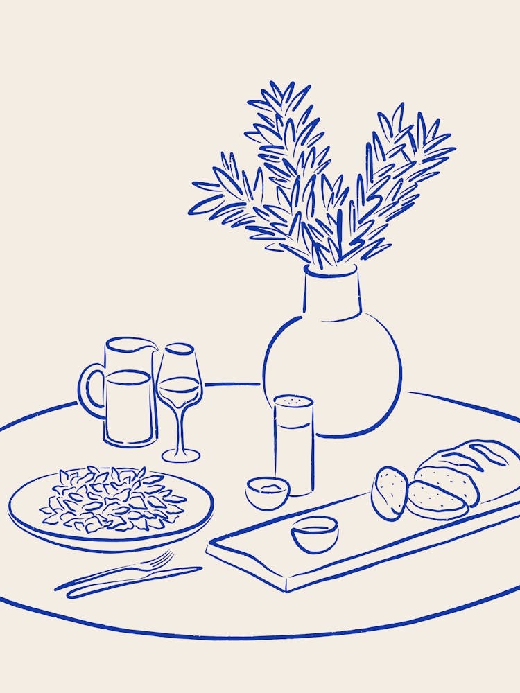 Table Setting - Royal Blue