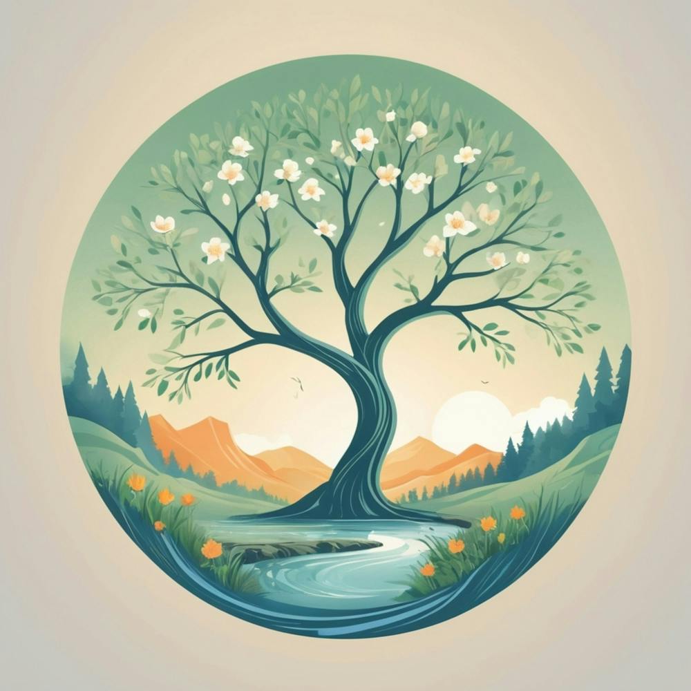 Albedobase Xl A Circular Logo Featuring A Vibrant Spring Lands 1