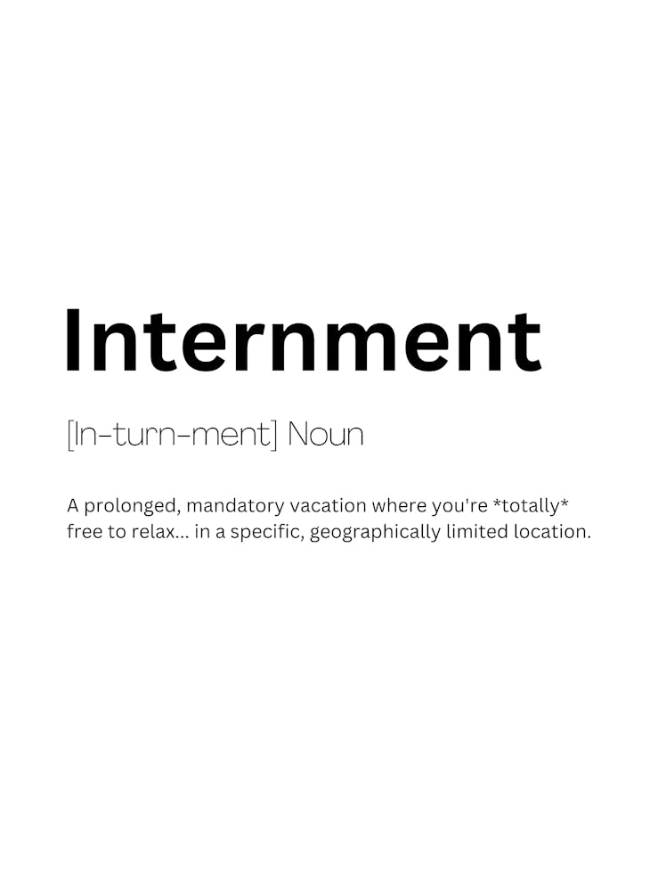 Internment Definition Meaning 1