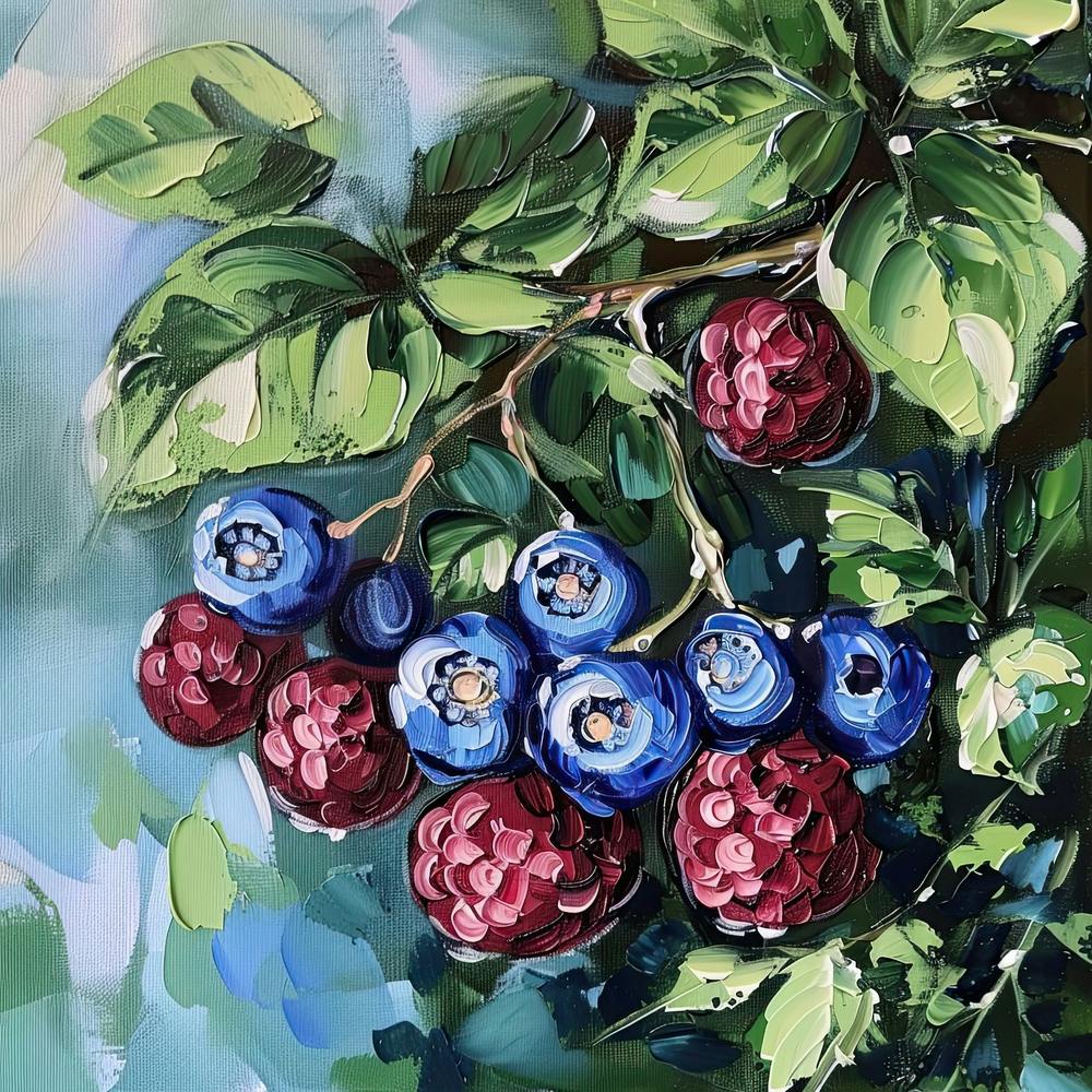 Blueberries Fairycore Painting 1