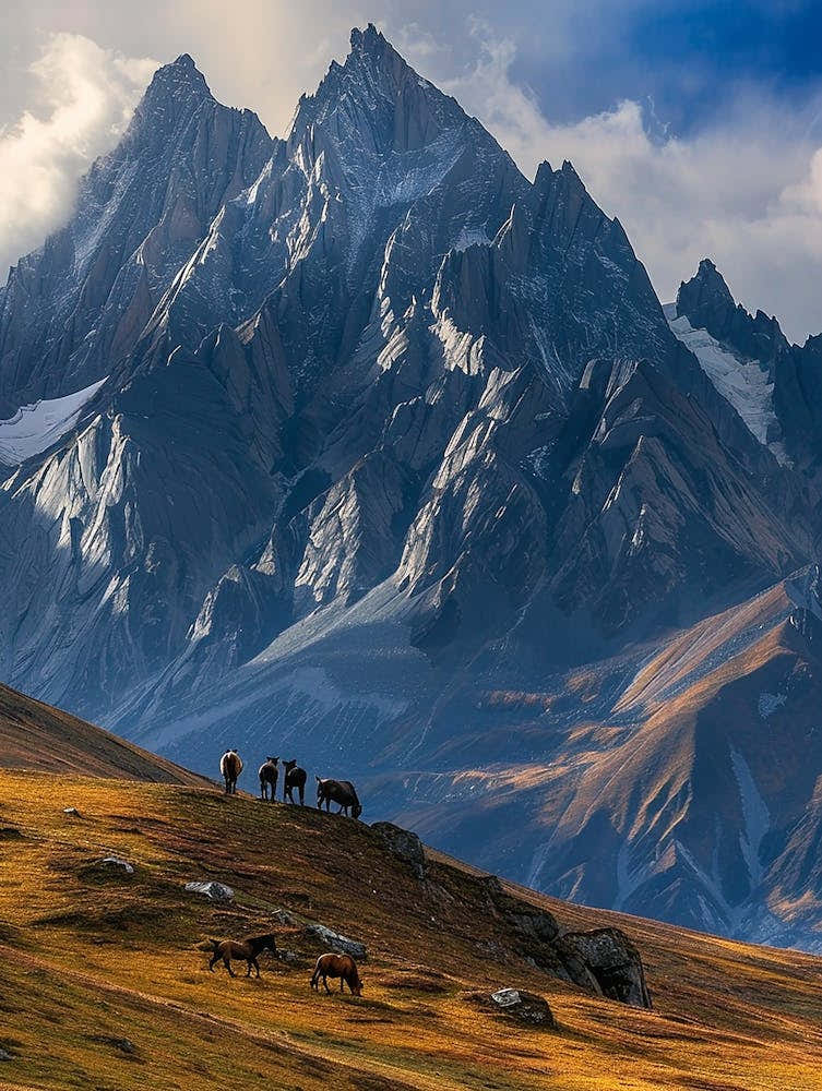 Horses In The Mountains