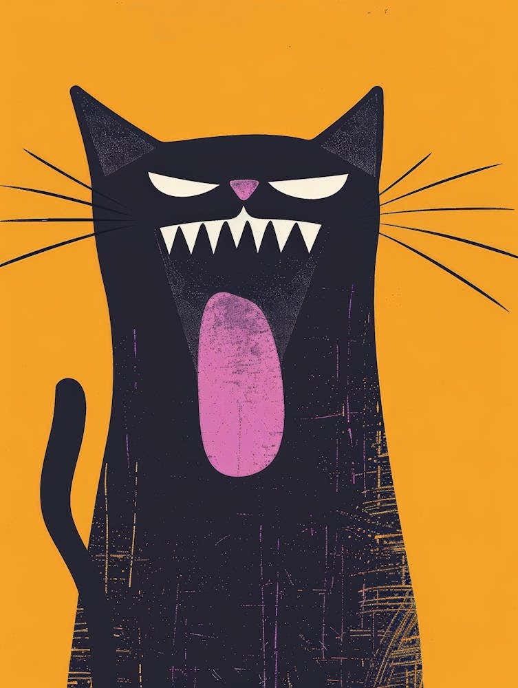 Black Cat Canvas Print 1