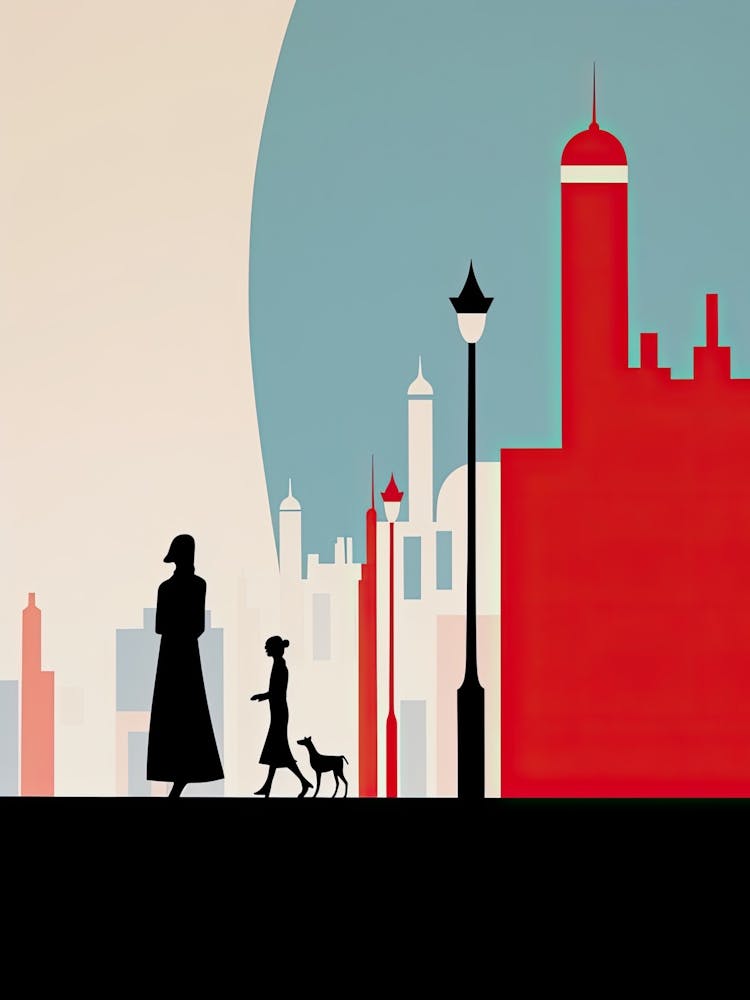 Brighton Beach, England, Bold Outlines 1