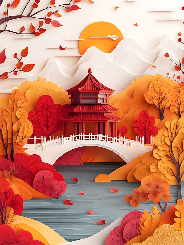 Beautiful Landscape Paper Craft Style 2