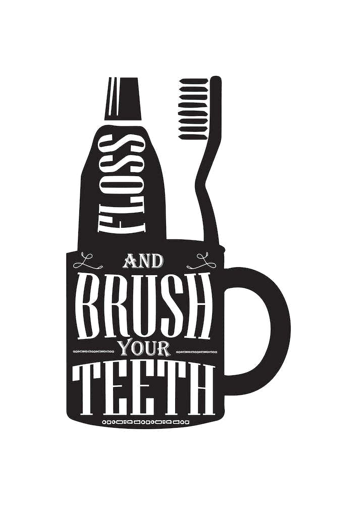 Brush Your Teeth Silhouette