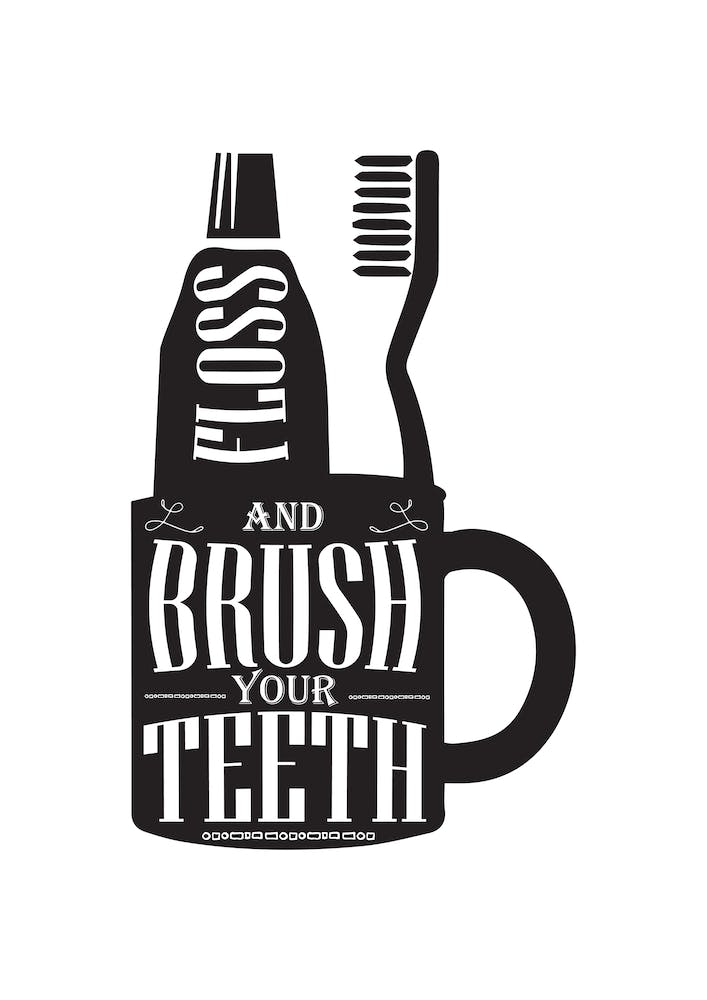 Brush Your Teeth Silhouette