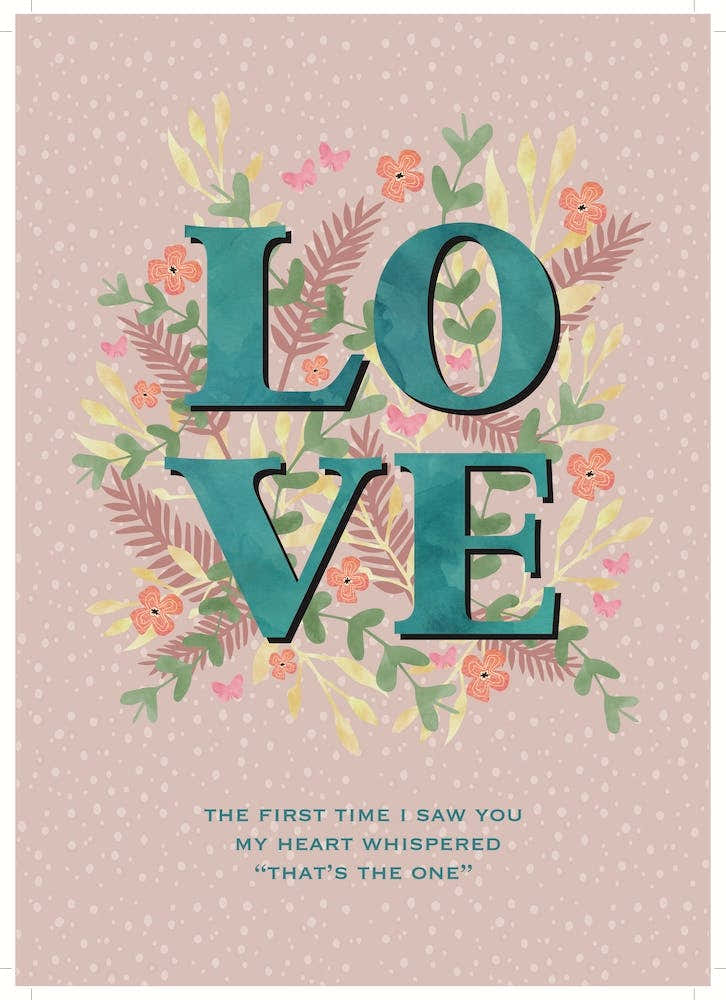 Love Floral My Heart Whispered