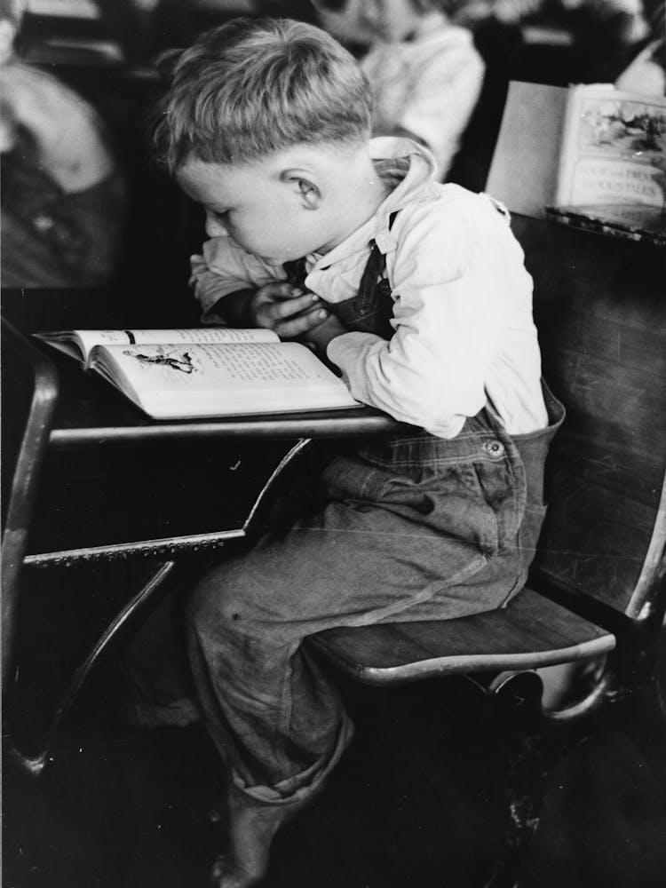 Child Studying In School, Southeast Missouri Farms By Russell Lee 2