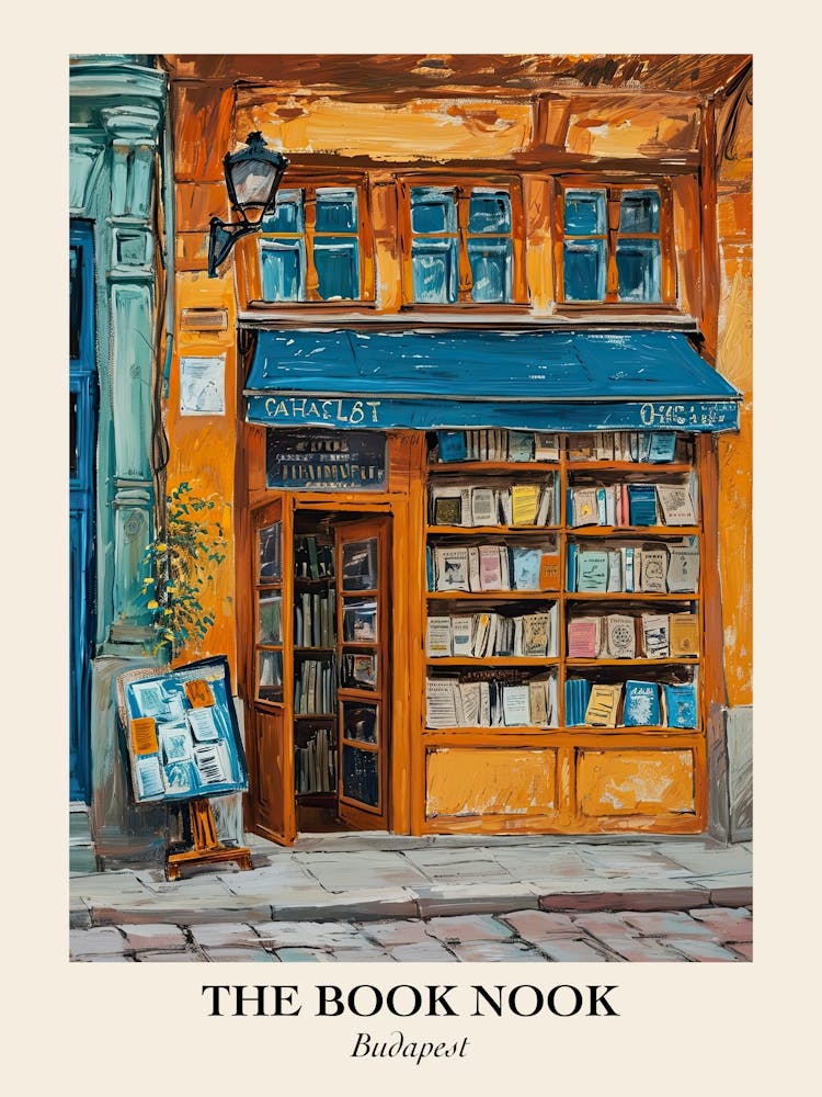 Budapest Book Nook Bookshop 2 Poster