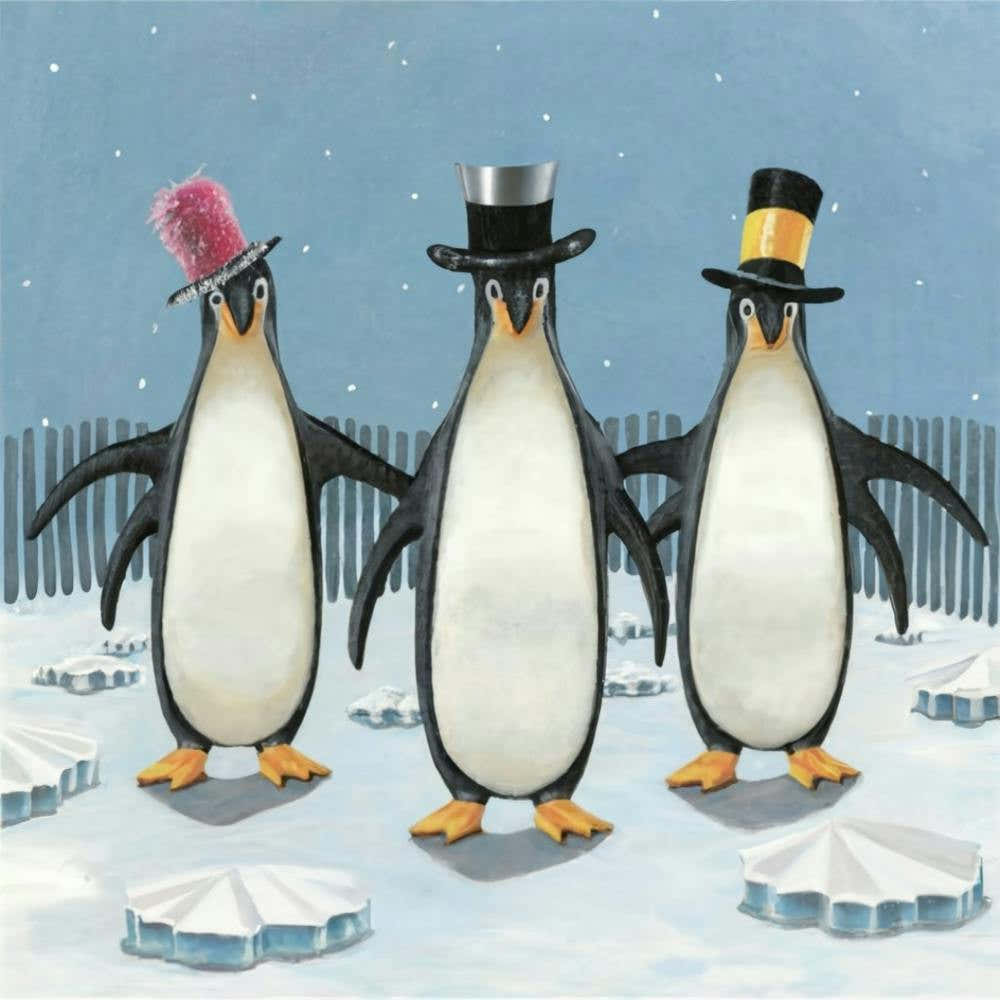 Penguin Disco Party Print Art And Wall Art