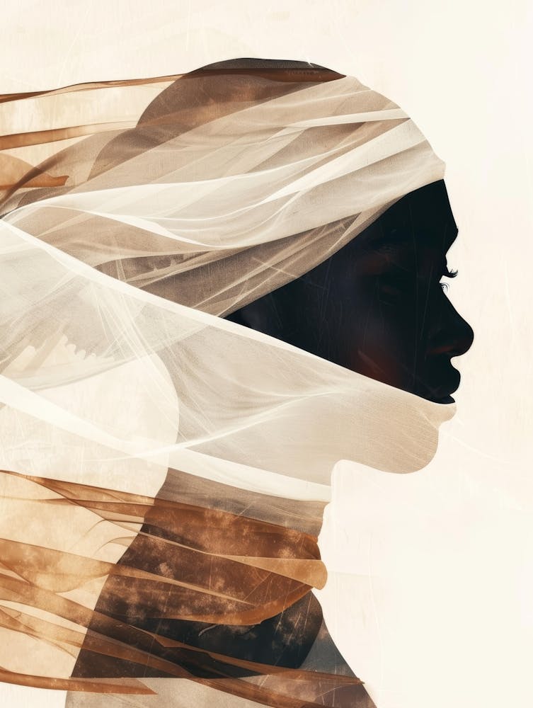 Portrait Of A Woman 494 Art Print by Moving Clouds Art