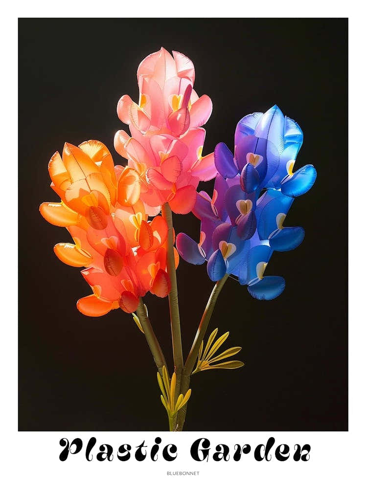 Bright Inflatable Flowers Poster Bluebonnet 3