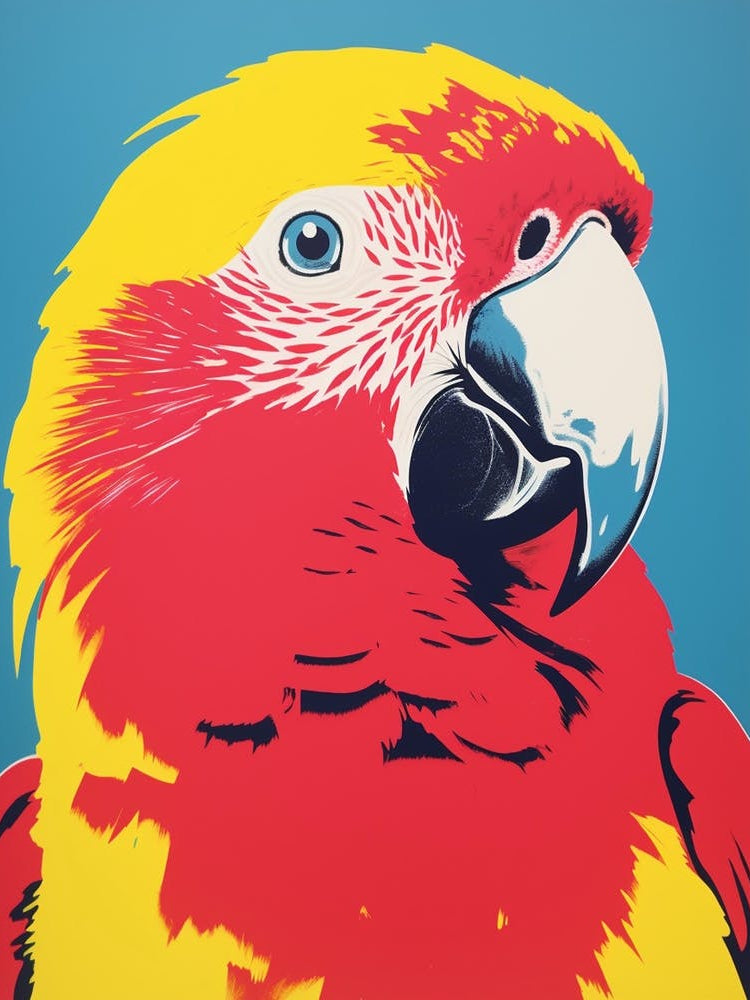 Andy Warhol Style Bird Parrot 2