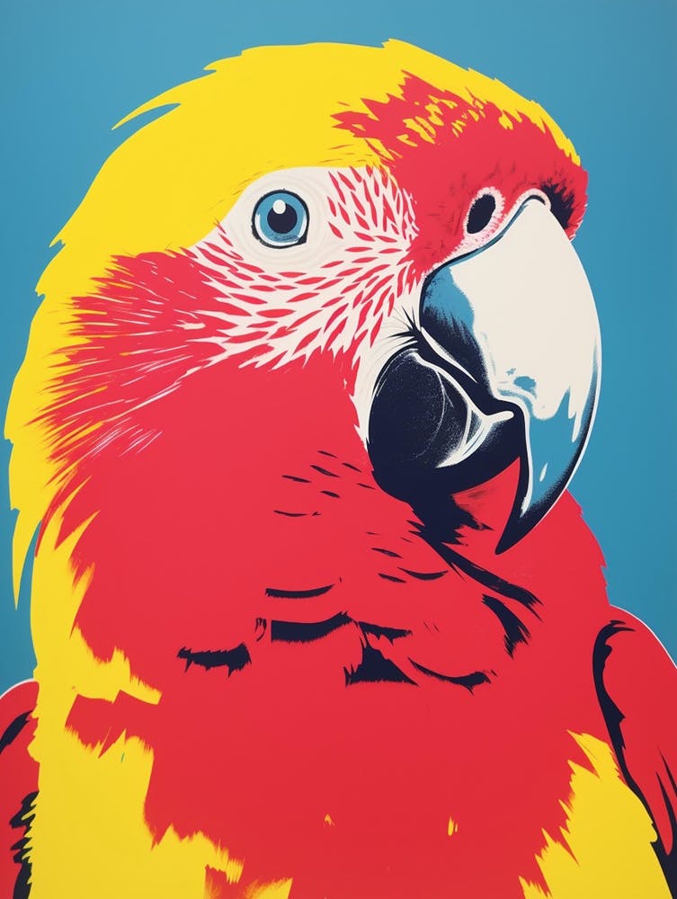 Andy Warhol Style Bird Parrot 2