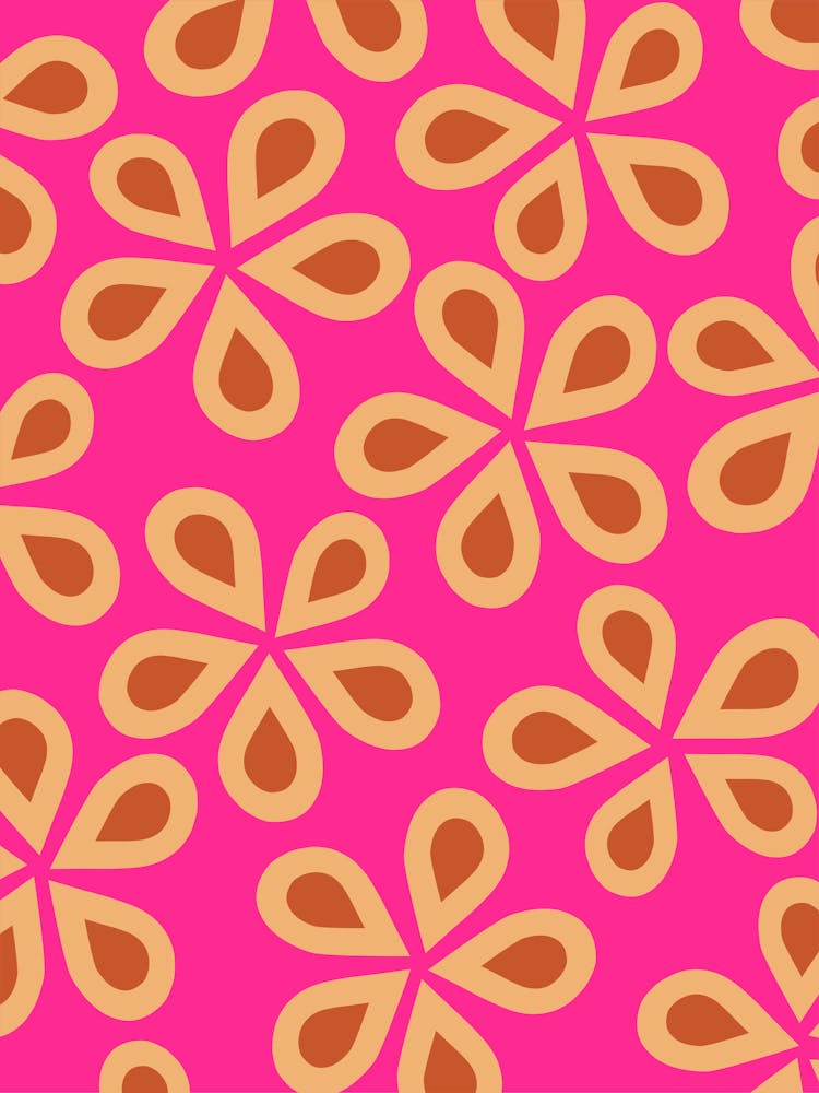 Daisy Florets | 04 - Hot Pink And Orange