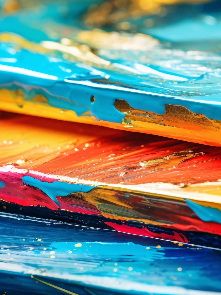 Close Up Of Colorful Paint