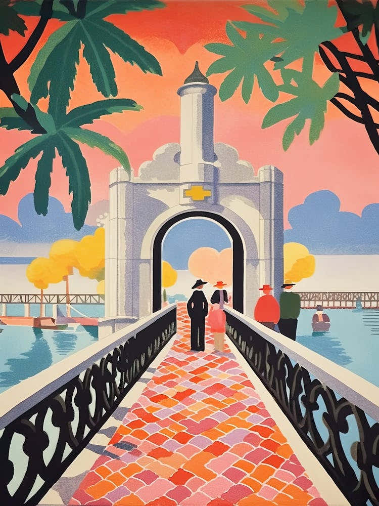 Vizcaya Bridge, Getxo, Spain, Colourful 2