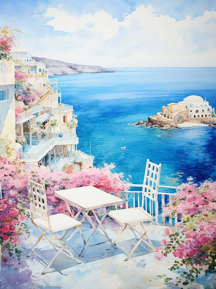 Rooftop Relaxation: Terrace View Art Decor