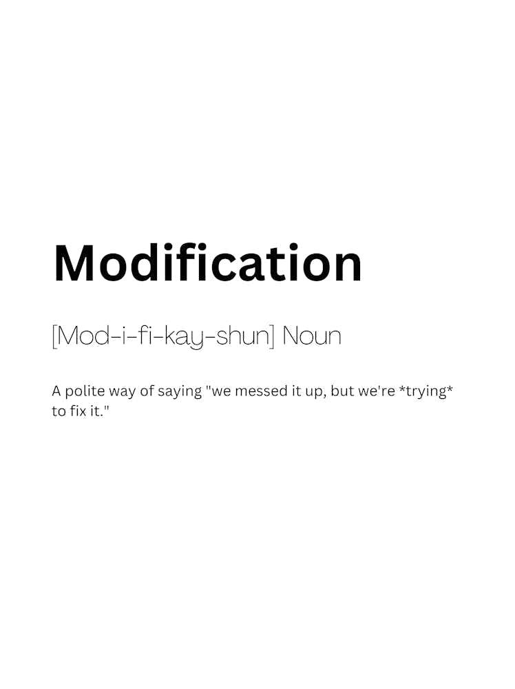 Modification Definition Meaning