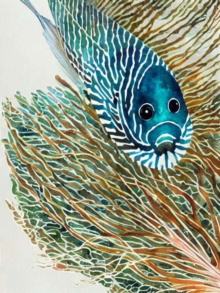 Quillfish Vintage Graphic Watercolour