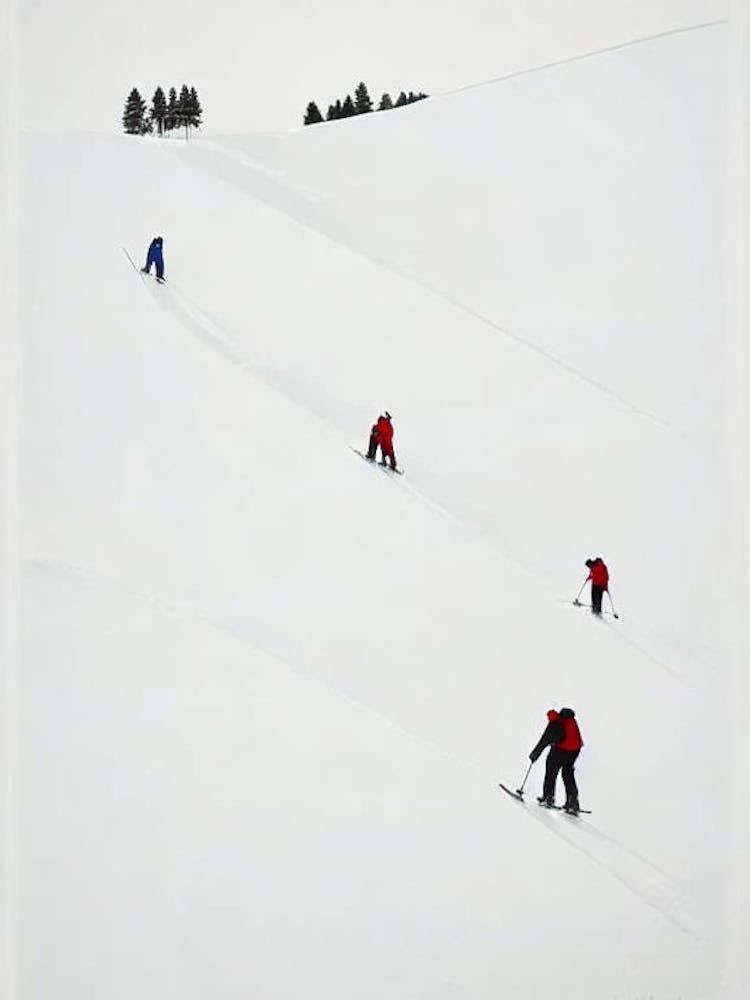 Falls Creek, Australia Minimal Skiing Poster