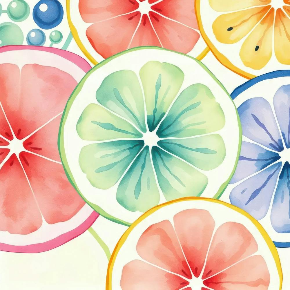 Watercolor Citrus Slices