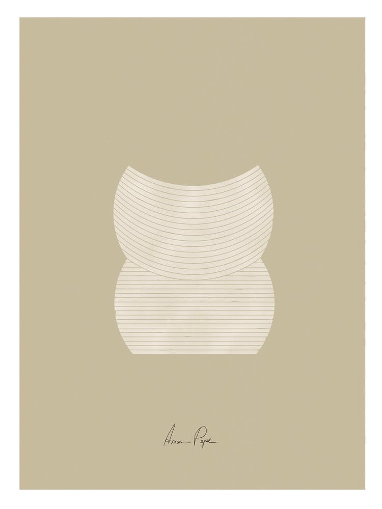 Abstract Object On Olive Green