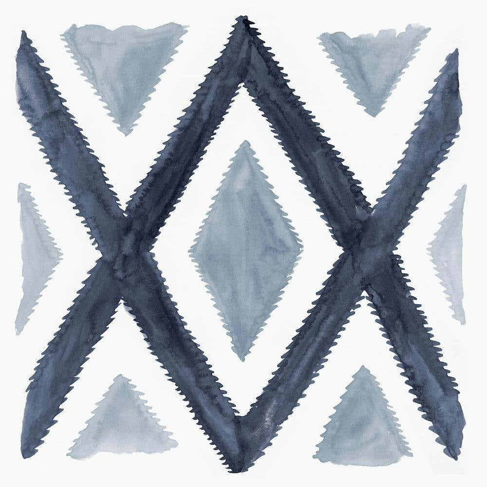 Del Rio Watercolor Print In Blue