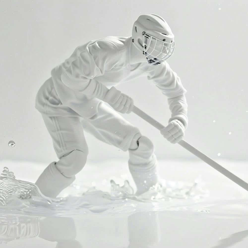 Hockey Player In Water
