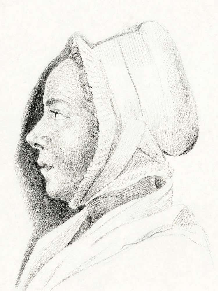 Jean Bernard Portrait Of A Young Woman, Jean Bernard