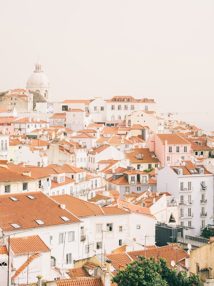 Lisbon Portugal Rooftops Cityscape