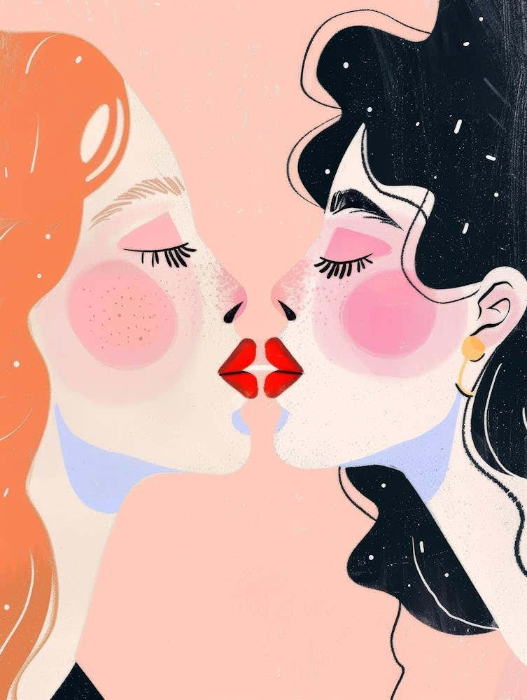 Two Women Kissing 24