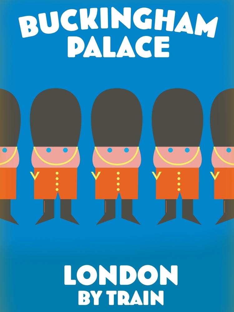 Buckingham Palace London By Train Travel poster