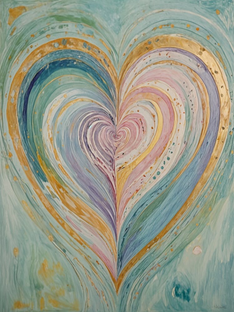Pastel Rainbow Heart