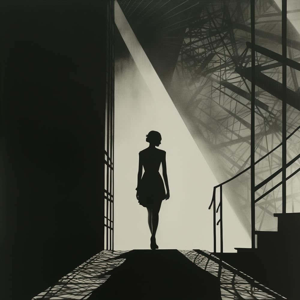 Woman In Black And White 1