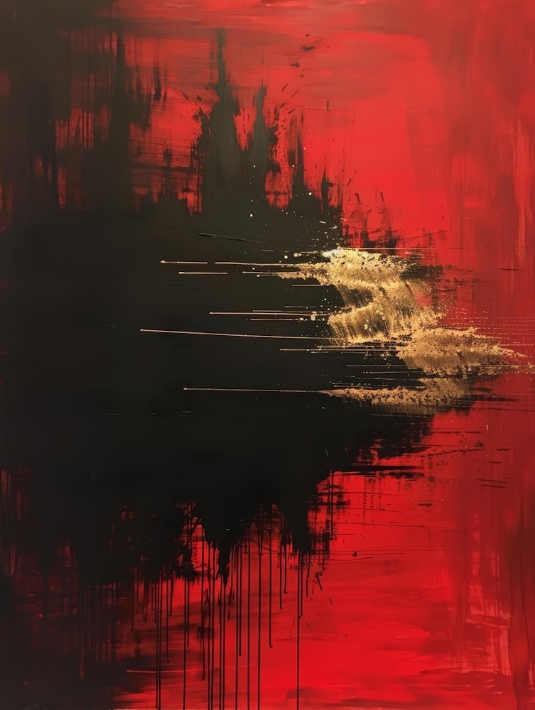 Abstract In Red And Gold