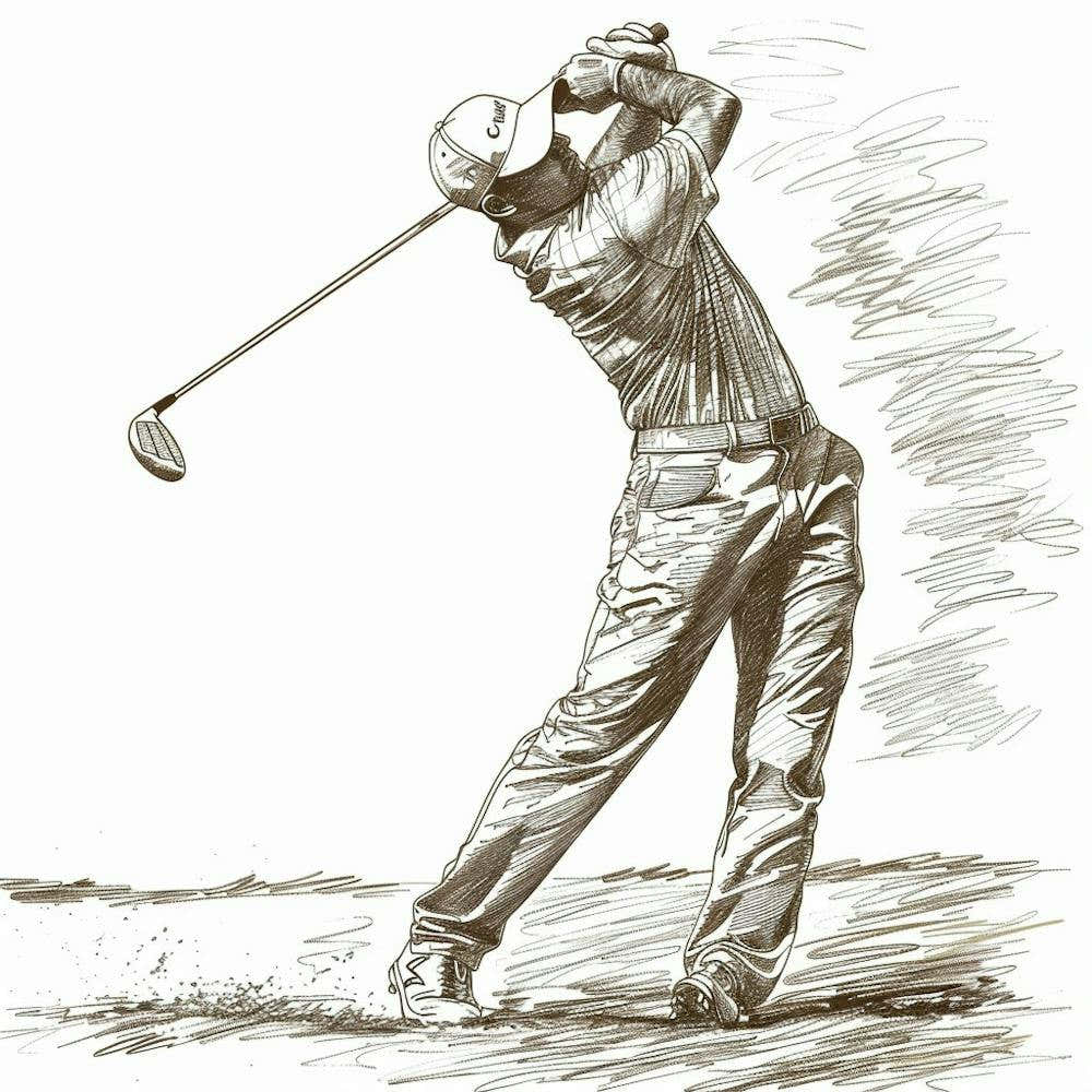 A Golfer Teeing Off Hand Drawn Sketch Illustrati 1718673068 3