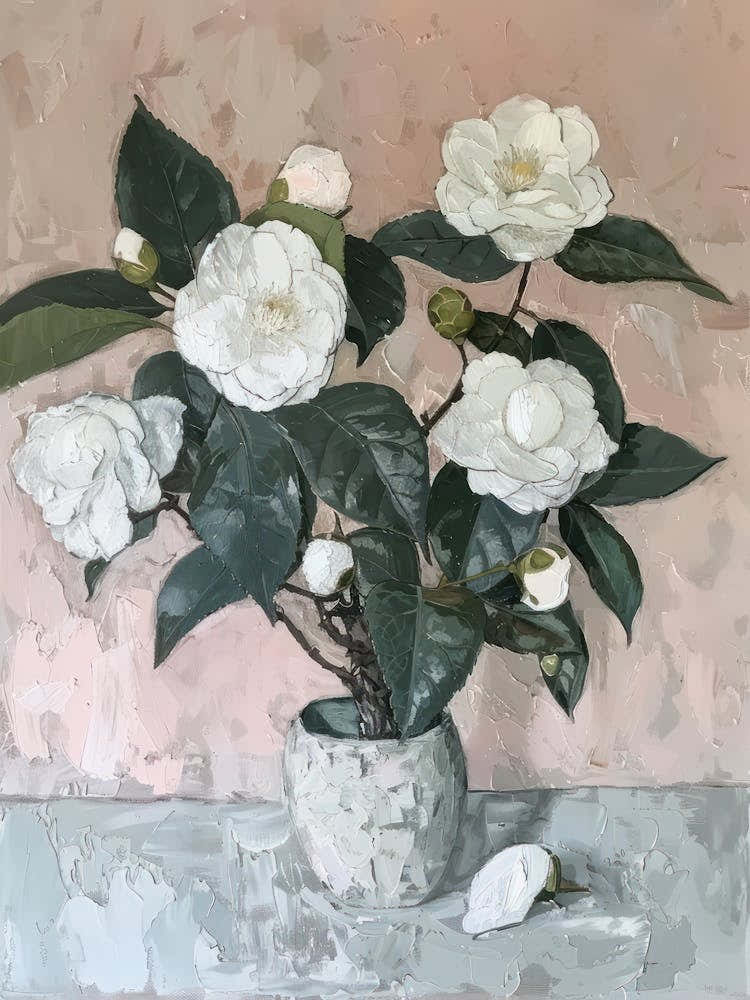A World Of Flowers Camellia 2 Painting