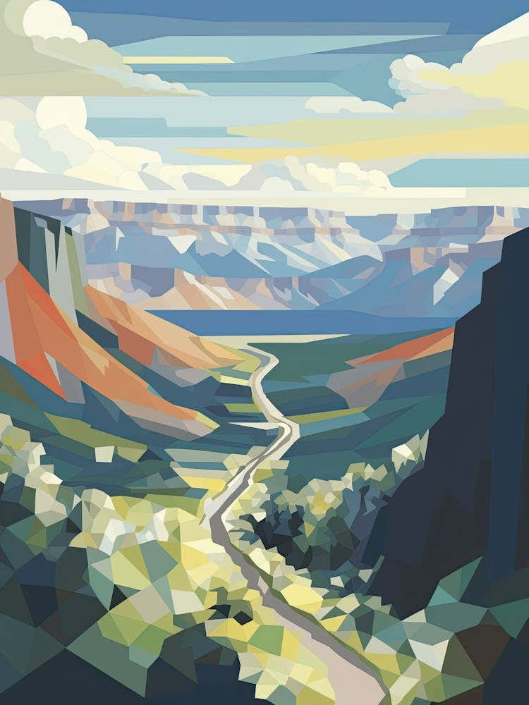 Grand Canyon   Geometric Vector Illustration 3