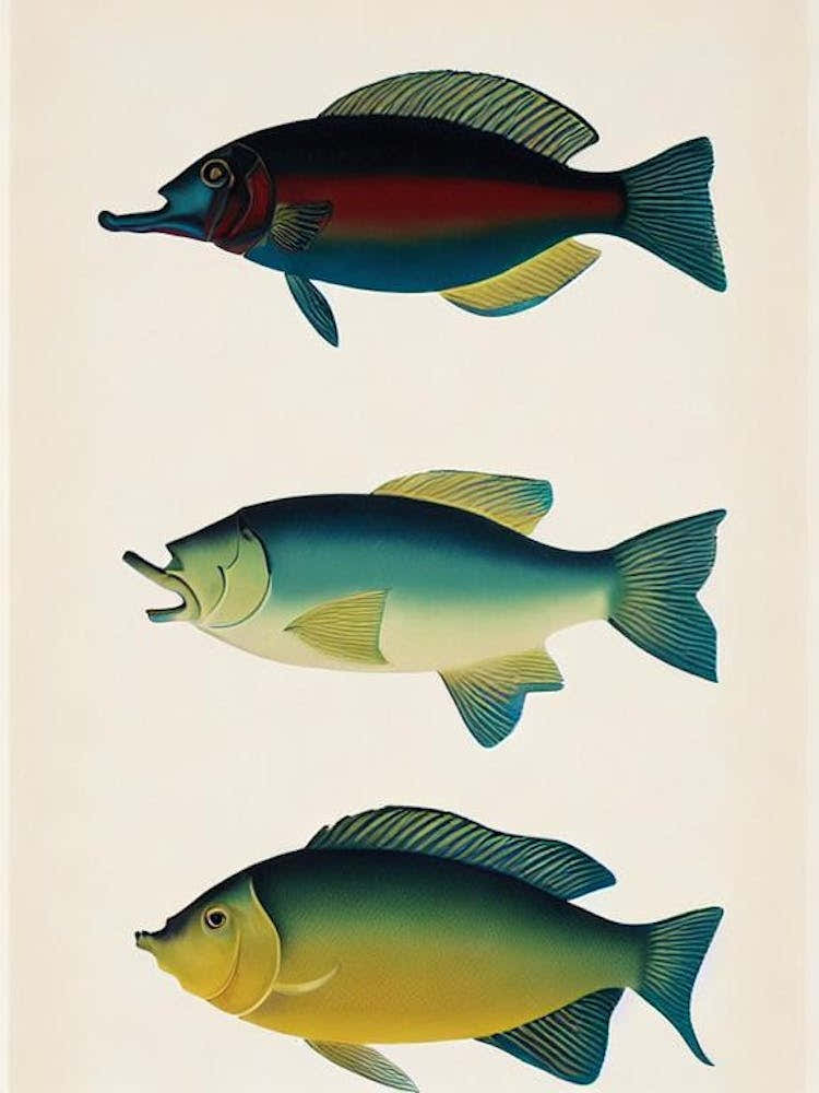 Sea Horse Vintage Poster