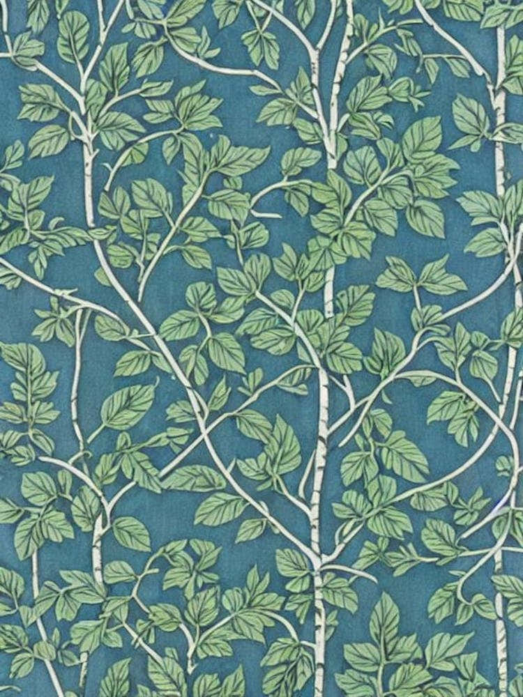 Paper Birch 2 tree Vintage Botanical